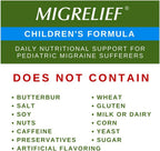 Children's MigreLief® - Triple Therapy with Puracol™ - Nutritional Support for Pediatric Migraine Sufferers - 60 Caplets/1 Month Supply