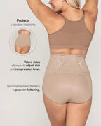 Leonisa BellyFlex Total High-Waist Post-Surgical Compression Underwear, Adjustable Belly Wrap, Tummy Control Shapewear Girdle