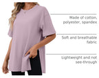 Huukeay 3 Pack Women's Oversized Workout T Shirts Short Sleeve Loose Fit Gym Tops Crewneck Casual Summer Basic Tees