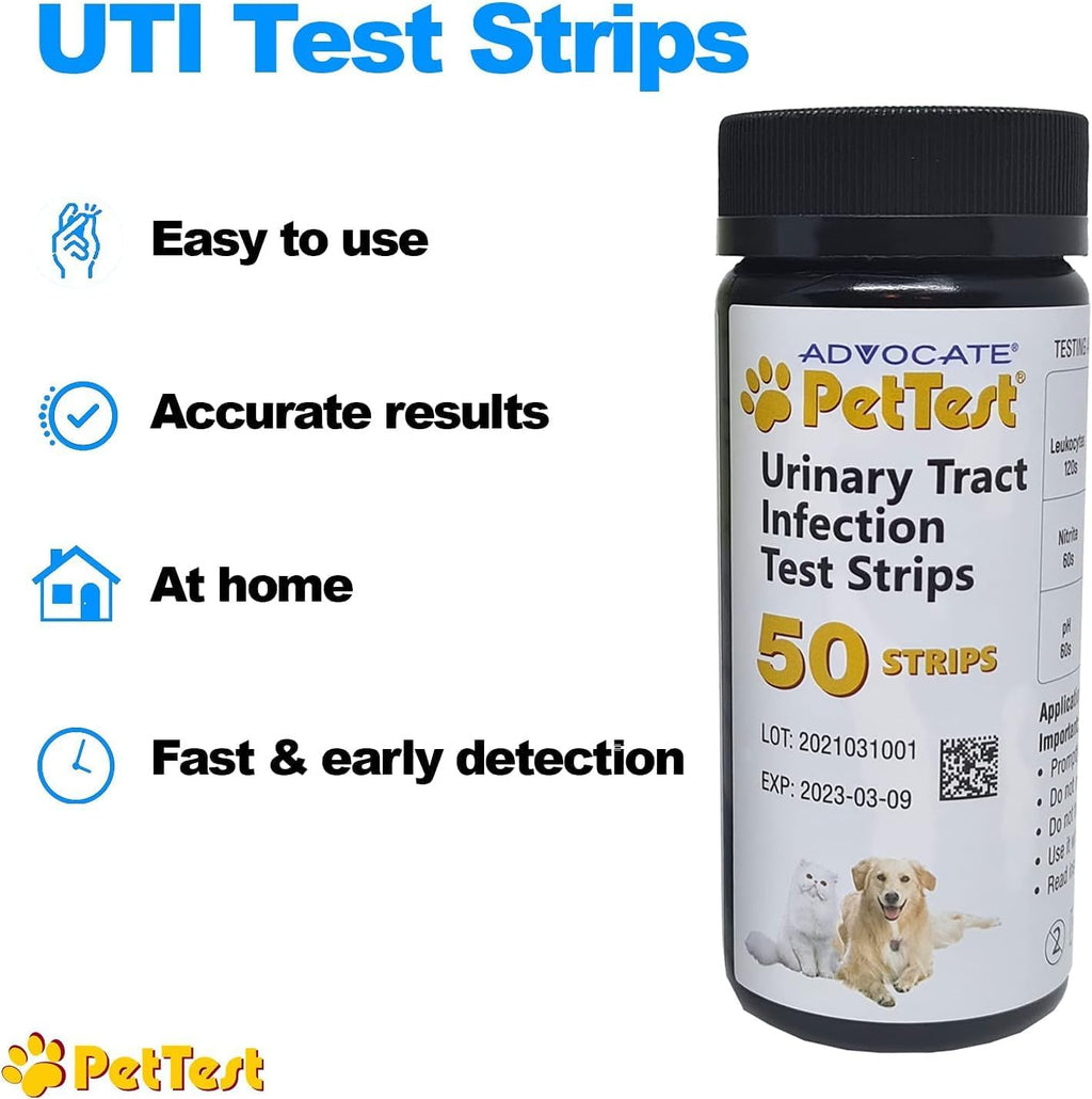 UTI Test Strips for Dogs & Cats, At-Home Urinary Tract Infection Detection
