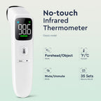 Viproud Touchless Thermometer for Kids and Adults, Accurate 1-Second Result | Large LED Screen, Fever Indicator, Mute Mode, Memory Recall, Dule Mode Forehead/Object, for All Ages