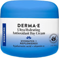 Derma E Ultra Hydrating Antioxidant Day Cream – Face Moisturizer with Hyaluronic Acid, Squalane, and Ceramides to Smooth and Nourish, Hydrating Face Moisturizer for Sensitive Skin, 2 Fl Oz