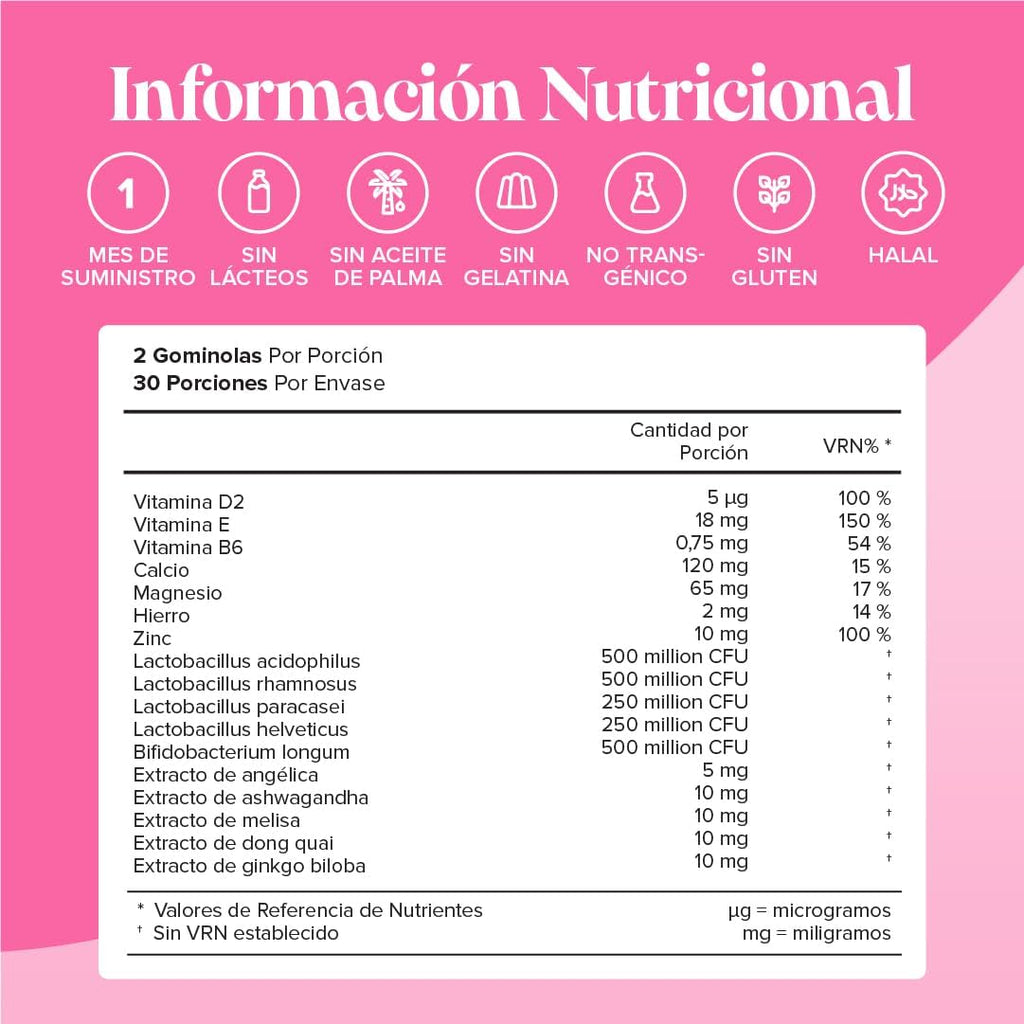 PMS Gummies with Probiotics - 60 Gummies - Multivitamins Woman with Ashwagandha, Dong Quai, Melissa, Vitamin B6, D and Zinc - Vegan - for Hormone Balance and Menstrual Cycle - Novomins