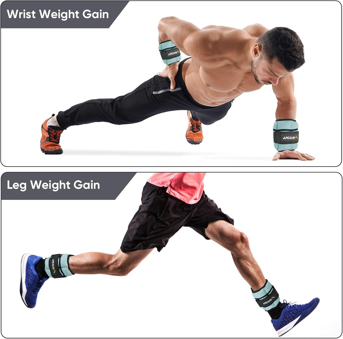 APEXUP Adjustable Ankle Weights for Women and Men, Modularized Leg Weight Straps for Yoga, Walking, Running, Aerobics, Gym, Physical Therapy