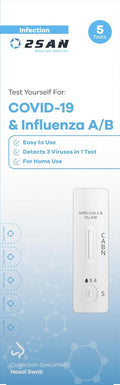 2San COVID-19 and Flu A/B Rapid Test Kit, 15-Minute Results, Easy At-Home Antigen Self-Test for Quick and Accurate Detection of COVID and Influenza, 5 Pack