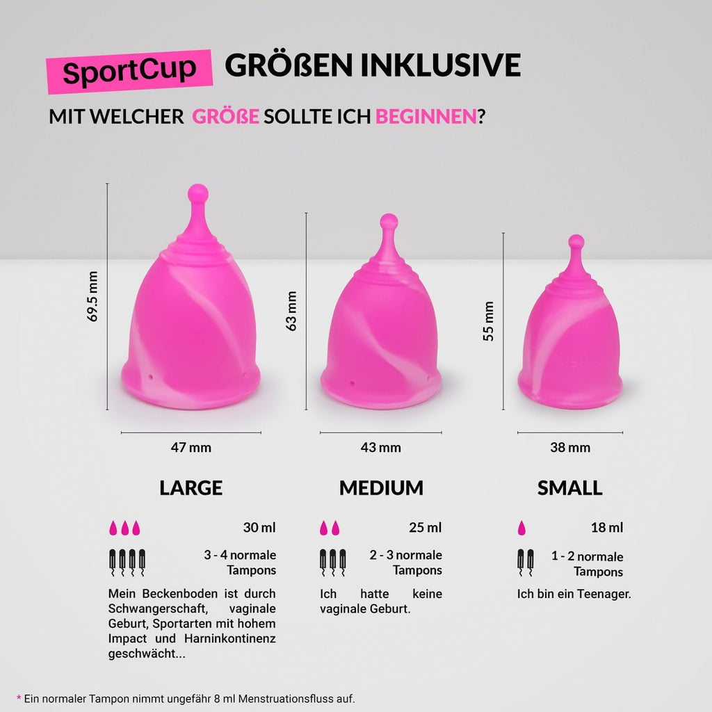 Sport Menstrual Cups and Discs Sterile