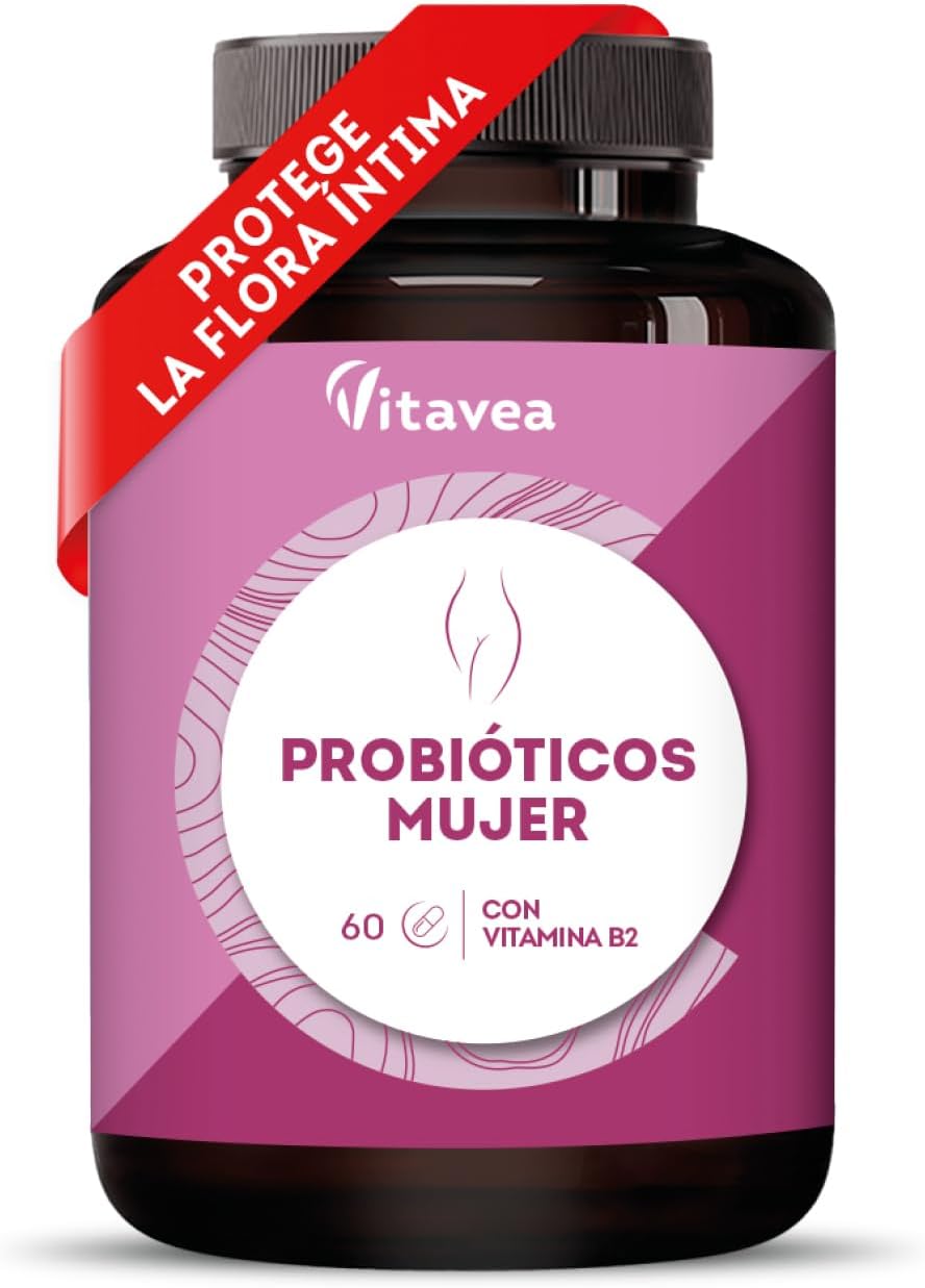 Intimate Flora Woman Probiotics - 6 Strains with Lactobacillus Gasseri, Crispatus and Acidophilus - 20 Billion CFU - With Vitamin B2 for Intimate Wellness - 60 Capsules - Vitavea