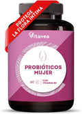 Intimate Flora Woman Probiotics - 6 Strains with Lactobacillus Gasseri, Crispatus and Acidophilus - 20 Billion CFU - With Vitamin B2 for Intimate Wellness - 60 Capsules - Vitavea