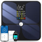 Lepulse Scale for Body Weight, Smart Digital Bathroom Weight Scale with Bmi | Body Fat Muscle Mass,20 Body Composition Metrics, 4.68"Large Display, Heart Rate, Accurate Bluetooth Weighing Scale with App