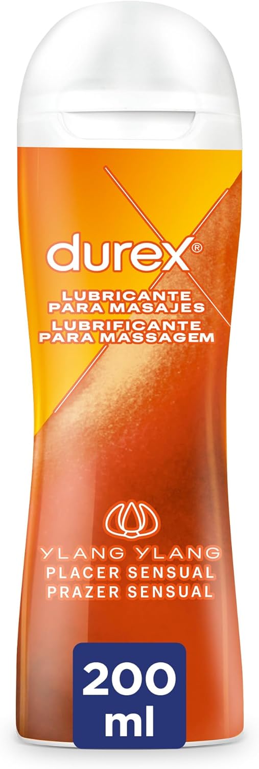 Durex Play Massage Lubricant Gel 2 in 1, Massage Gel and Lubricant with Ylang Ylang 200ml