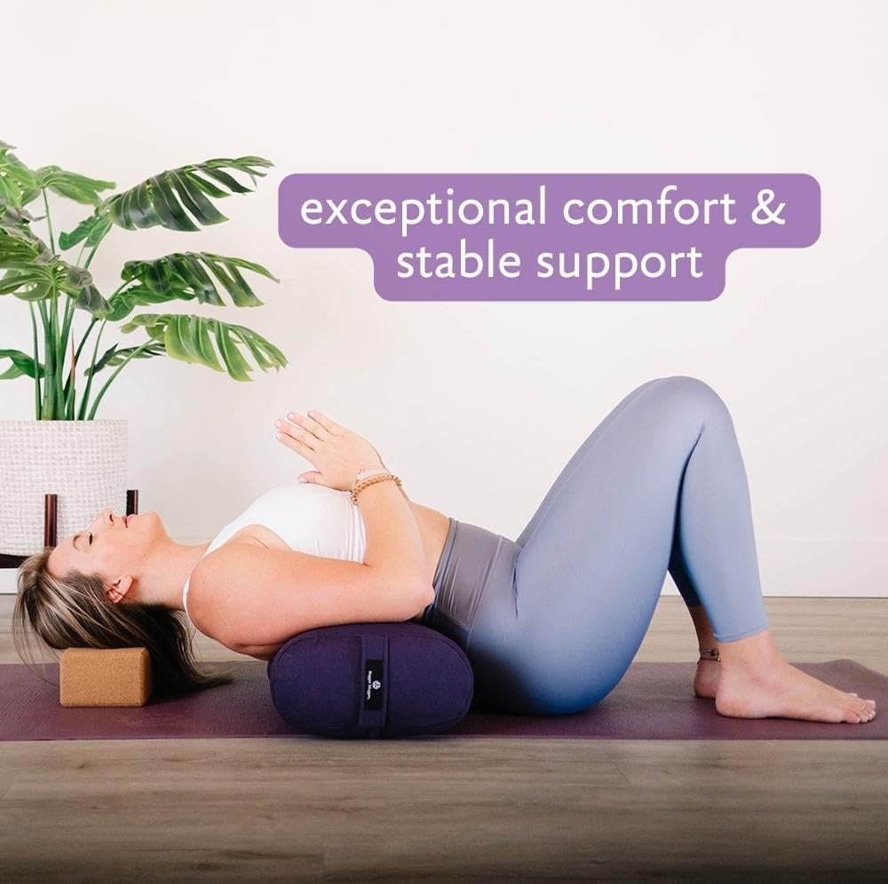 Hugger Mugger Standard Yoga Bolster - Firm, Supportive, Handmade, Durable