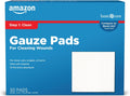 Amazon Basic Care Gauze Pads, 3x3 inches Sterile Medical Wound Dressing Sponges, 12-Ply, Ultra Soft, Extra Absorbent, 50 Count, 1-Pack (Previously All Health)