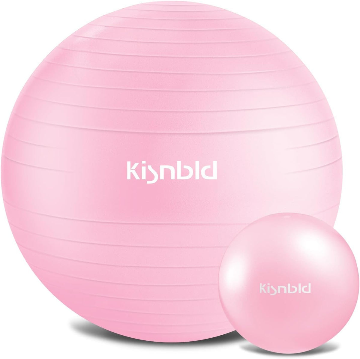 kisnbld Exercise Ball, Extra Thick Yoga Ball for Workout Pregnancy Stability, 4 Sizes Anti-Burst Balance Ball with Foot Pump - Heavy Duty Fitness Ball Chair for Office, Home & Gym