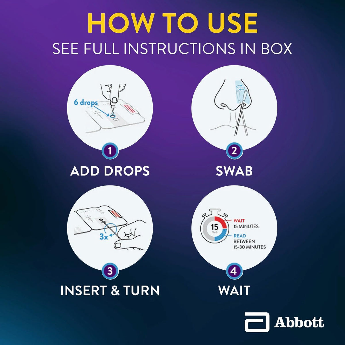 BinaxNOW COVID-19 Antigen Self Test, 1 Pack, 10 Tests Total, COVID Test With 15-Minute Results Without Sending to a Lab, Easy to Use at Home