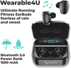 Garmin Forerunner 265 Music GPS Running 46 mm Smartwatch, Aqua with AMOLED 1.3 in Touchscreen Display Black Earbuds Bundle, Aqua +Blk EarBuds