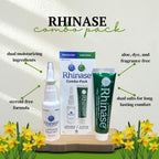 Rhinase Nasal Care Combo Pack - Nasal Gel (1 oz) & Saline Spray (1 oz) for Dryness, Allergy Relief & Nosebleed Prevention, Aloe-Free & pH Balanced
