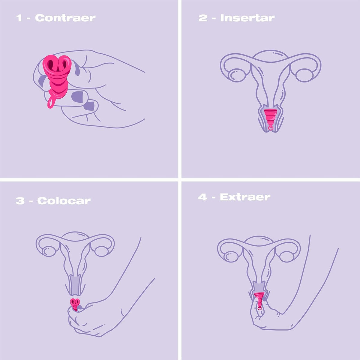 INTIMINA Lily Cup One - Copa Menstrual Plegable Ideal para Principiantes y Adolescentes, Fuchsia