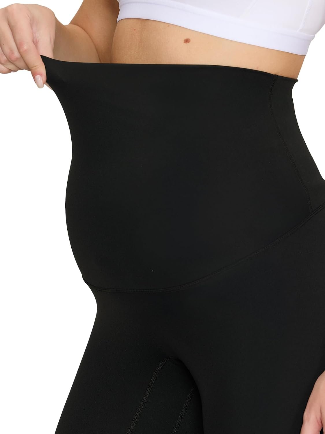 Maternity Leggings Over The Belly - Pregnancy Yoga Pants Soft Workout Leggings