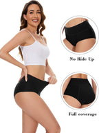 POKARLA Women's High Absorbency Period Cotton Underwear Heavy Flow Leakproof Panties(Regular&Plus Size)