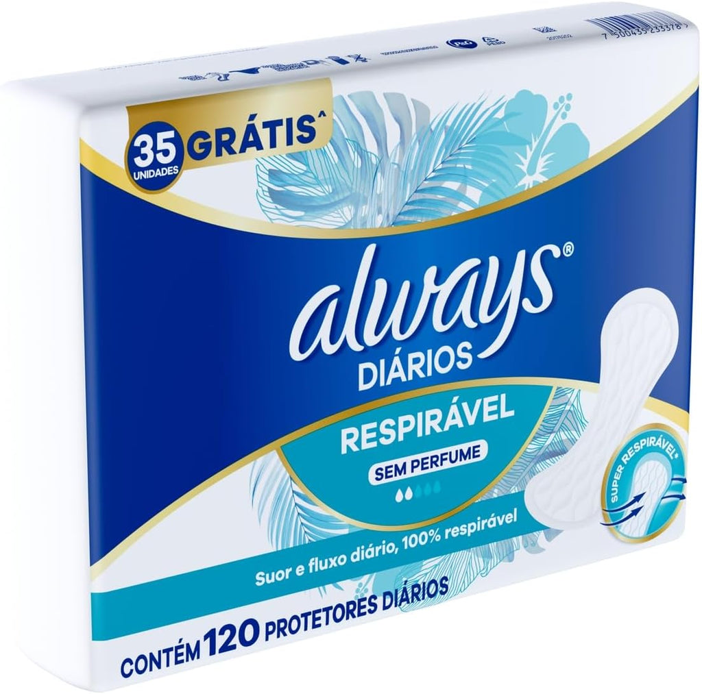 Always Panty Liners Fragrance-Free 120 pieces