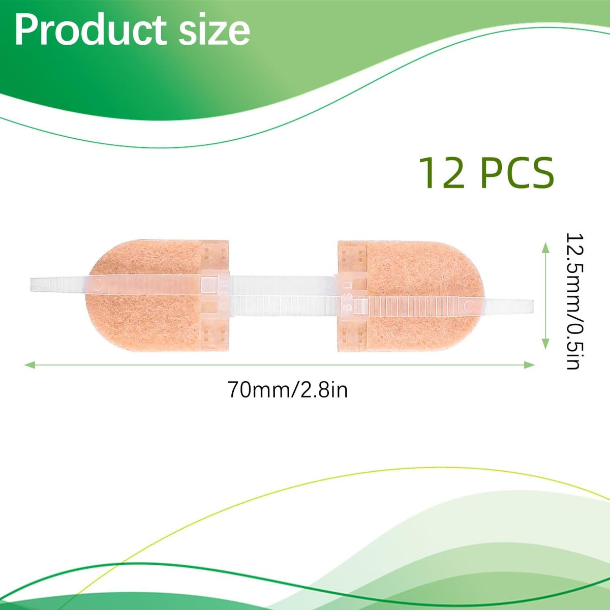 12 Pieces Wound Closure Strips, Adhesive Suture Dots, Healing Plasters, Wound Care, First Aid Adhesive Bandage, Home and Outdoor Products