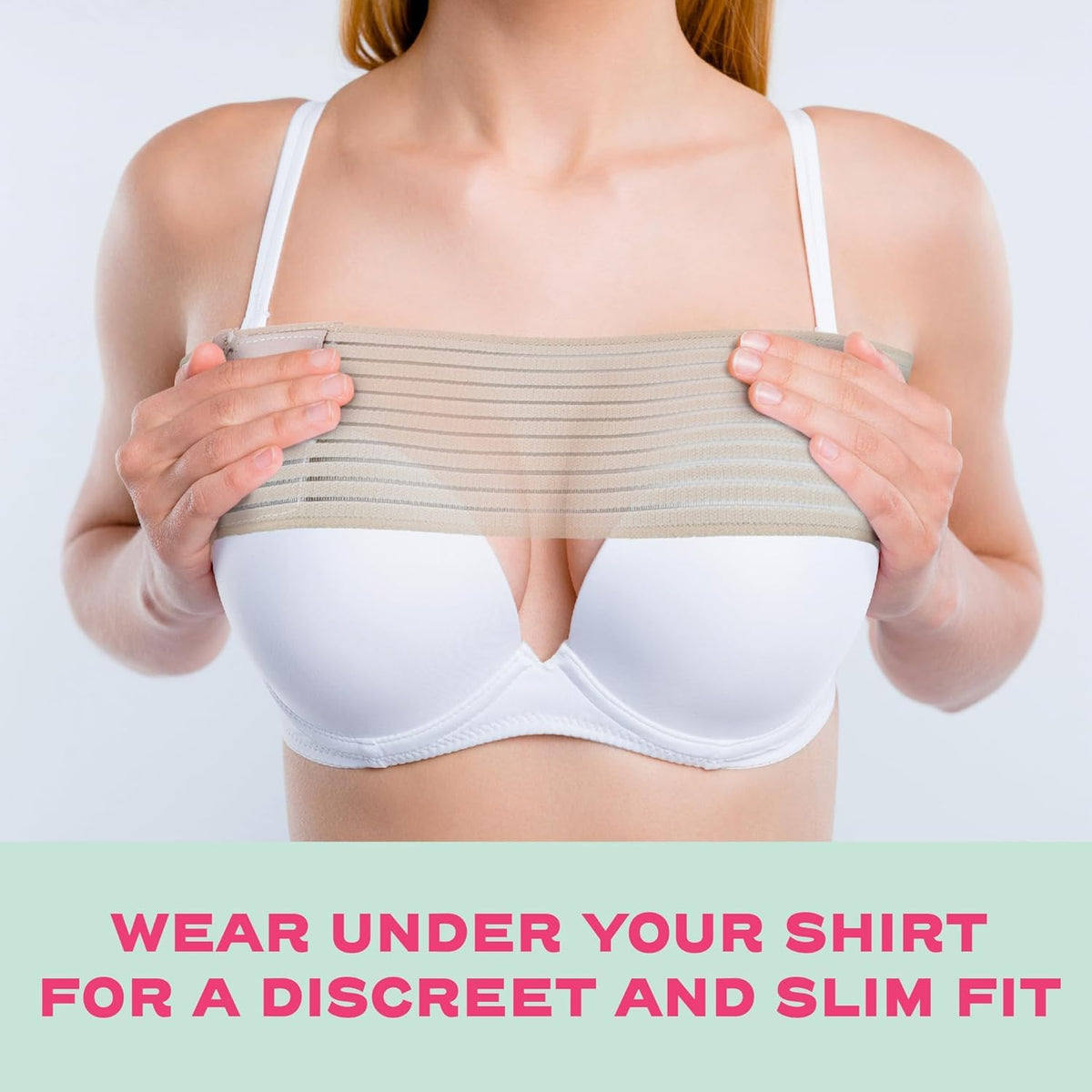 Breast Implant Stabilizer Band, Post-Surgery Breast Stabilizer Band - Chest Compression Wrap for Women, Ideal for Breast Augmentation, Reduction and More