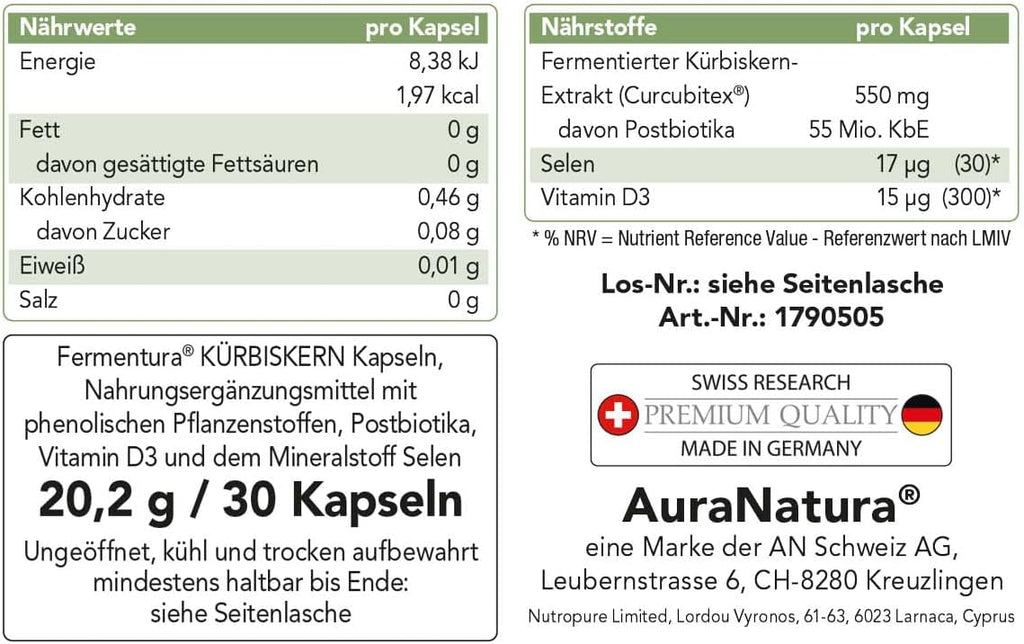 Fermentura Dietary Supplements 30 capsules