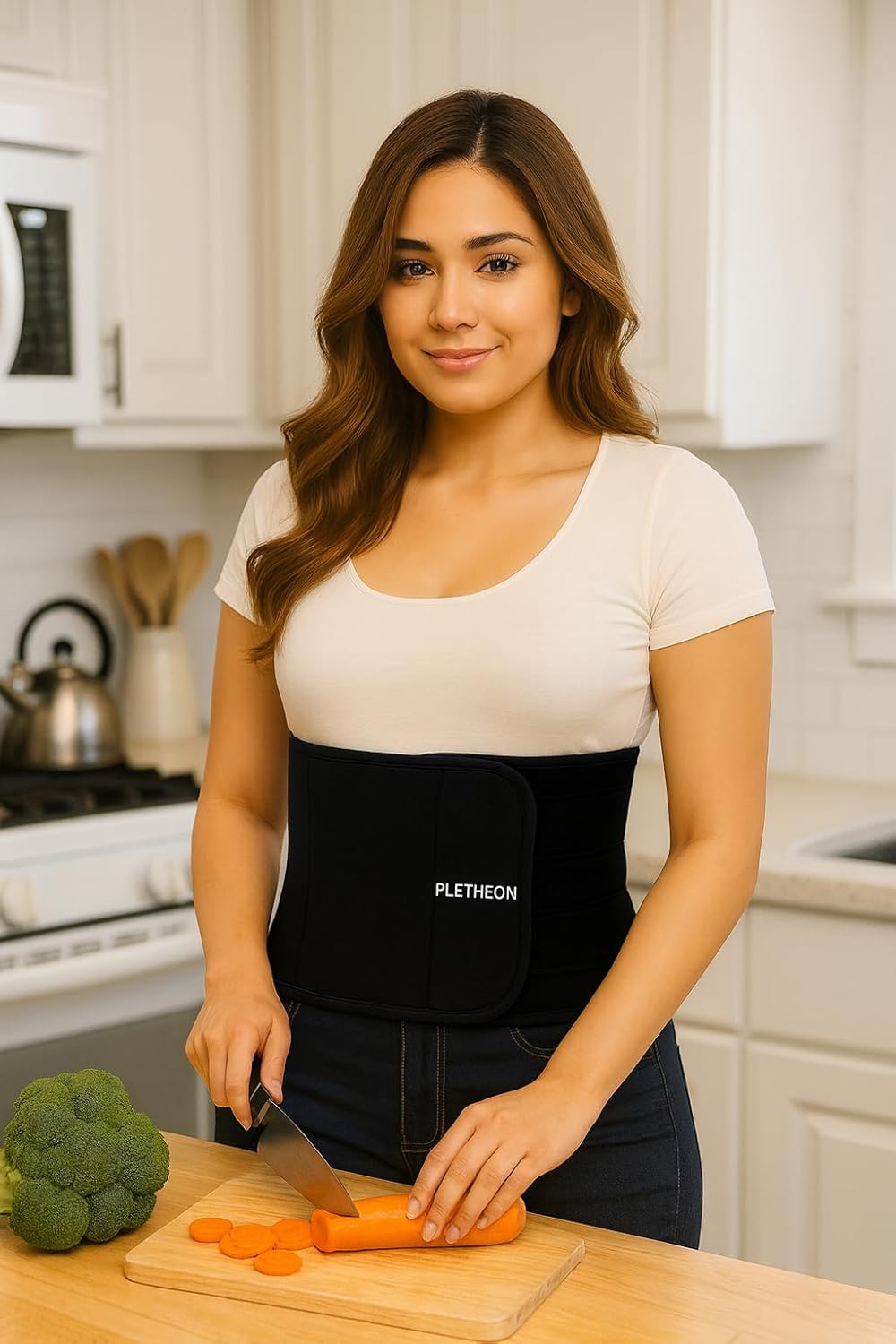 PLETHEON Abdominal Belt for Men & Women – Post Surgery & Postpartum Recovery Support – Adjustable Compression Belt for Tummy, Waist & Back Pain Relief (Free Size) (Black, One Size, ABDOMINAL BELT)