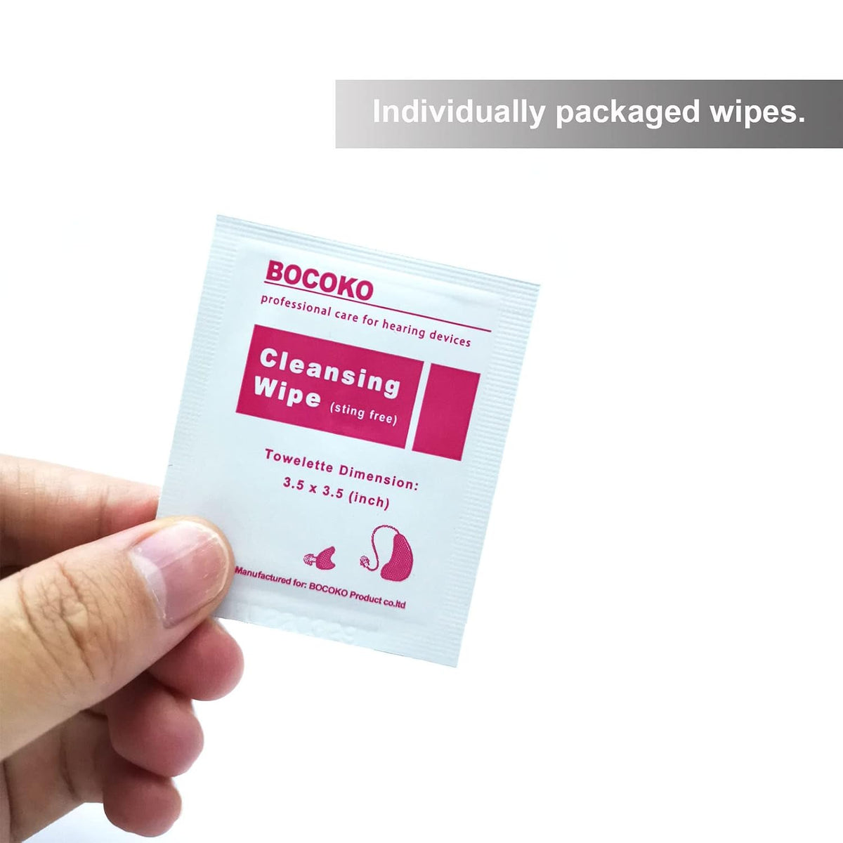 120 Count Hearing Aid Wipes Individually Packaged Cleaning Towelette with Cleaning Tools for Hearing Amplifier