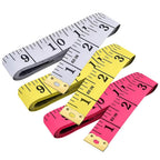 3-Pack Soft Tape Measure Body Double Scale Sewing Flexible Craft Tailor Vinyl Ruler Perfect for Weight Loss Medical Body Measurement, Has 150 Centimetre Scale on Reverse and Front 60-inch, 3 Colors