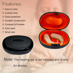 Hearing Aid Case, Portable Protective Storage Case (Blcak, style-1) | Water-Resistant Carrying Travel Case For For Most Hearing Aids