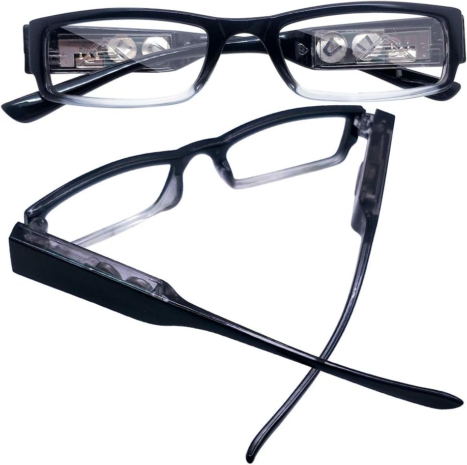 3 Pack Reading Glasses with Lights and Magnifier Reading Glasses with Lights in The Frame Bright Led Readers Magnifying Glass with Light for Men Women Led Readers Eyeglasses+1.5