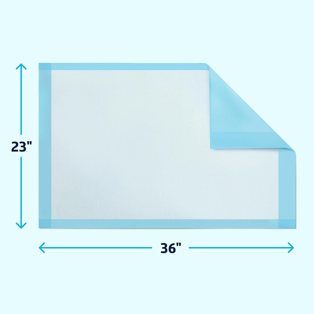 Medline Light Absorbency Underpad, 23" x 36", 50 Count, Disposable Bed, Furniture & Surface Protection, For Kids, Adults, Elderly, Puppy Pad, Changing Pad, Incontinence Pee Pad, Chucks