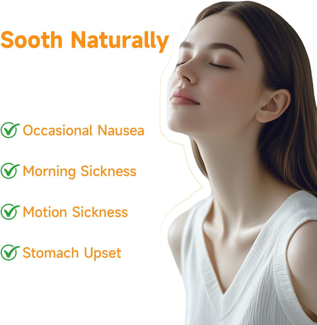 Mint-Ginger Drops, Fast-Acting Nausea Relief, Support Motion Sickness and Morning Sickness Relief, Added Vitamin B6, 30 Wrapped Ginger Candies