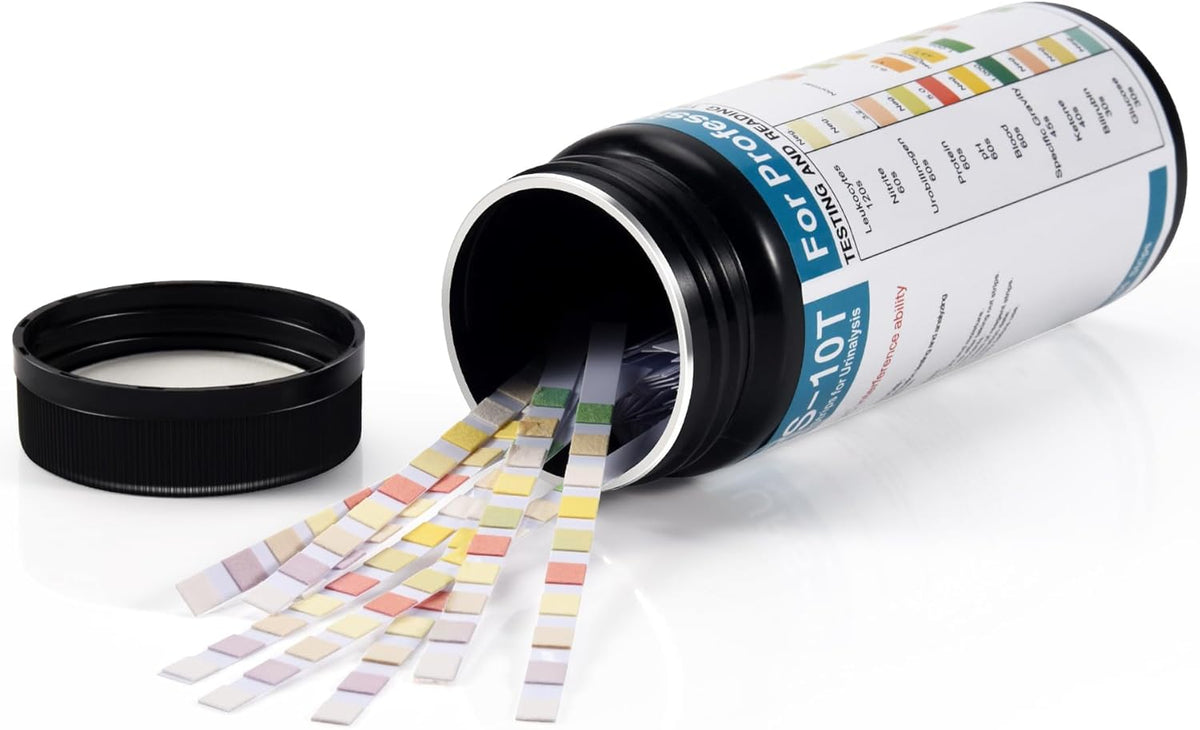 JUMXSRLE Urinalysis Test Strips, 14 Parameter Urine Test Strips, Accurate Results, Urinalysis Home Testing Stick Kit to Help Monitor Your Health, Urine Strips DipstickTests