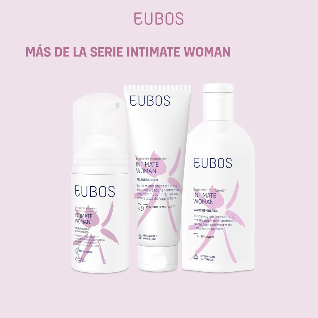 EUBOS INTIMATE WOMAN WASH EMULSION | Delicate cleansing for the female intimate area | Promotes vaginal flora | No alkaline soaps | 200 ml