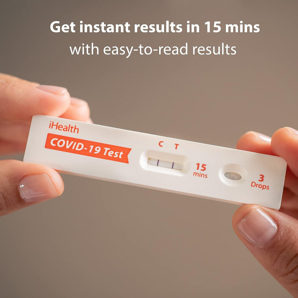 iHealth COVID-19 Antigen Rapid Home Test, 5 Tests, FDA Authorized OTC | at-Home Self Covid Test, Results in 15 Minutes with Non-invasive Nasal Swab, for ages 2 and up, easy to use