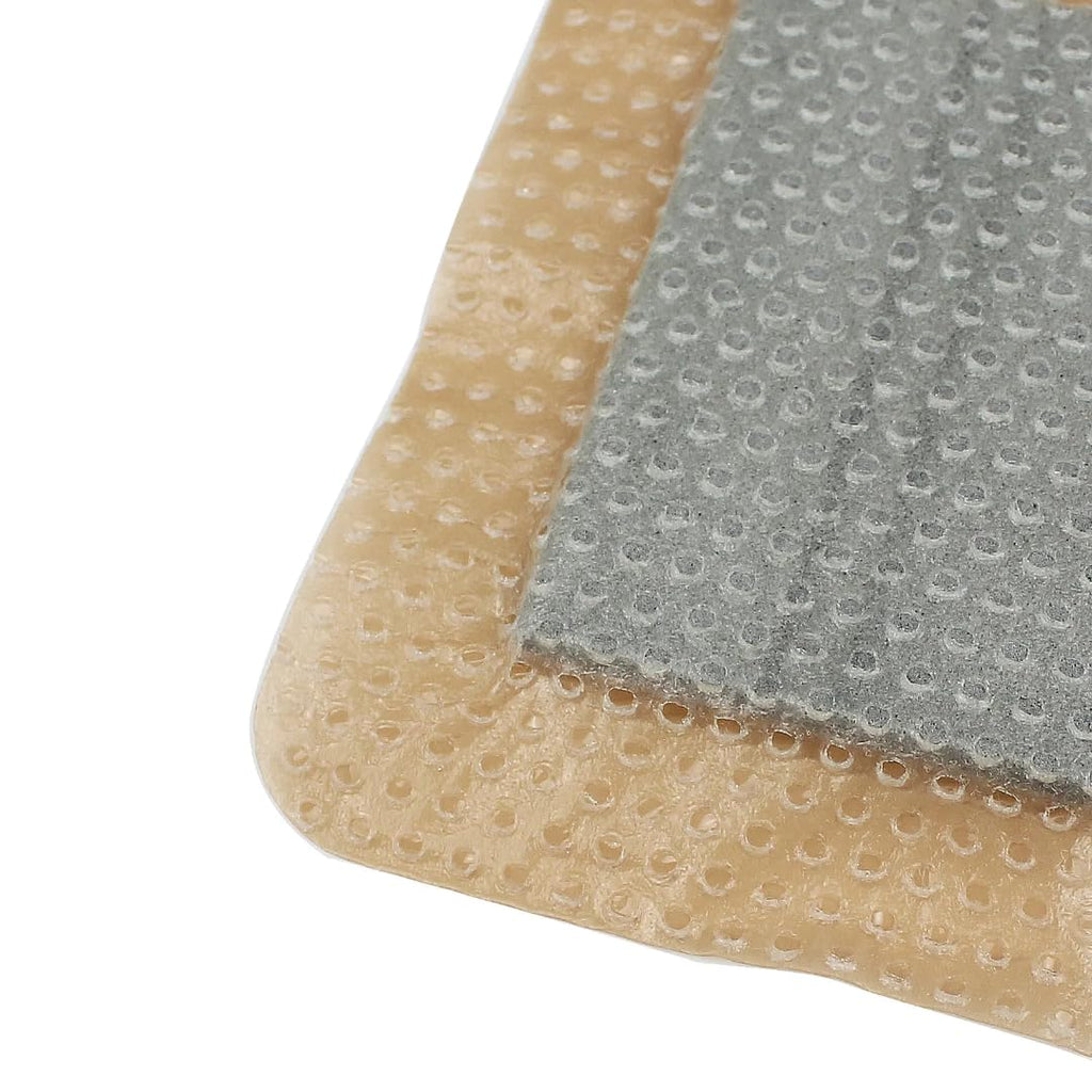 AG Silicone Gel Foam Dressing for Bed Sores and Pressure Ulcers, Dressing Waterproof Bandage, Antimicrobial with Silver Dressing Pad (7.5cm x 7.5cm)
