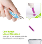 AUVON Lancets for Diabetes Testing with Lancing Device, 100 Pack, 30 Gauge | Lancets with Painless and Contactless Design, Adjustable Depth Lancing Device, Works Effectively with Small Drops