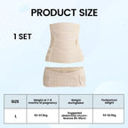 3 in 1 Postpartum Girdle for Women - Postpartum Abdominal and Caesarean Recovery Girdle - Breathable Pelvic Belt, Lumbar Support, Adjustable Belly Band, Size L Nude