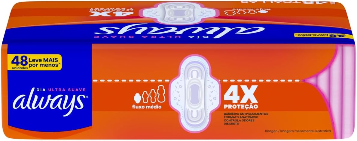 Always Sanitary Pads With Wings 48 pieces