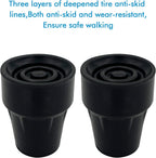 Replacement Cane Tips, 3/4 Inch, Black.