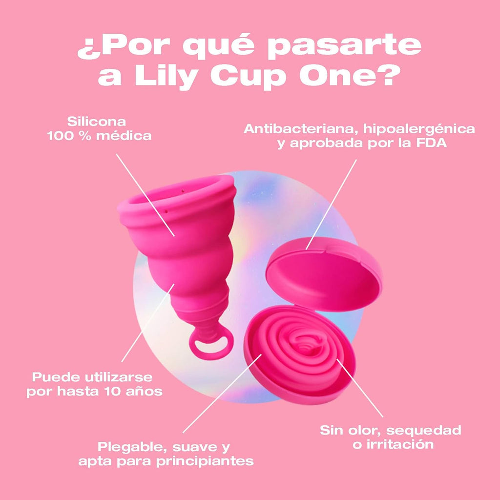 INTIMINA Lily Cup One - Copa Menstrual Plegable Ideal para Principiantes y Adolescentes, Fuchsia