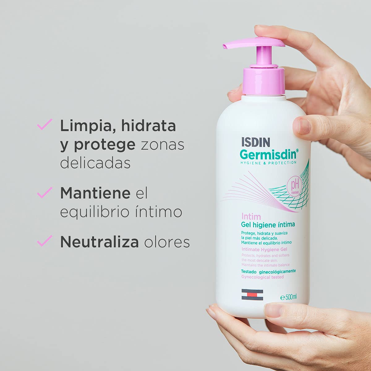 ISDIN Germisdin Intimate Hygiene, Daily Gentle Gel - Protects, Hydrates and Regulates the pH of the Intimate Area