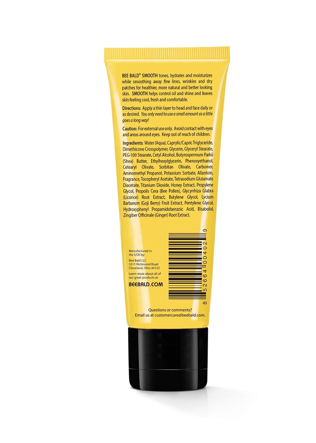 Bee Bald SMOOTH Daily Bald Head Moisturizer for Men, Oil Control, 1.7 fl oz | Hydrates, Tones, & Moisturizes Fine Lines & Dry Patches. Controls Oil & Shine on Head or Face. Perfectly Cool, Matte Finish.