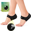Welnove Gel Heel Protector Cups, Inserts Pads for Women Men, Plantar Fasciitis, Heels Spur, Achilles Tendonitis Dry Cracked Heel Support Cushion Black, Fit Best in Roomy Shoes (W 4.5-9 / M5-8)
