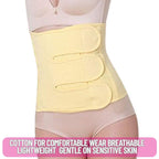 JERN Abdominal Surgical Binder Wrap for Stomach Post Surgery Compression C section Postpartum Support Recovery after Hysterectomy Belly Band (Yellow, Extra Large)