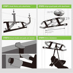 2026 Upgrade Multi-Grip Pull Up Bar with Smart Larger Hooks Technology - USA Original Patent, Designed, Shipped, Warranty