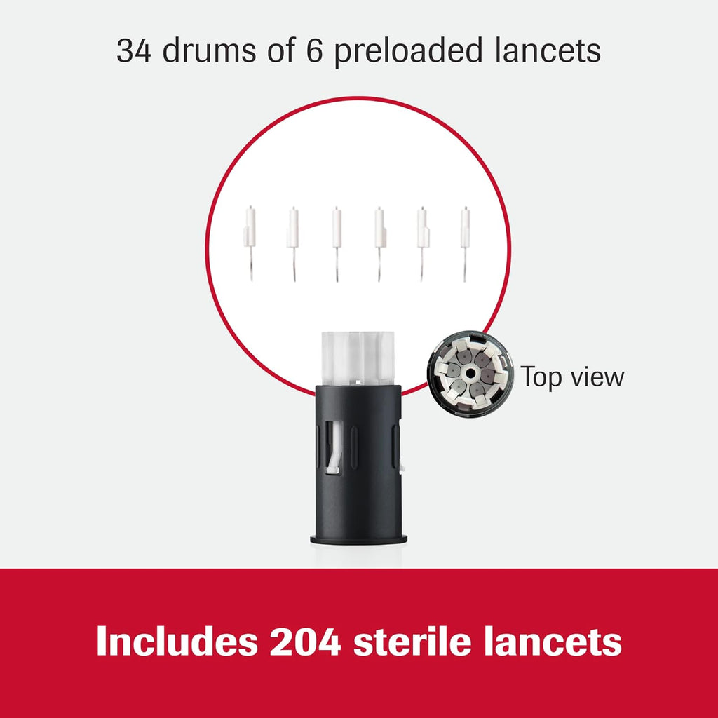Accu-Chek FastClix Diabetes Lancets for Blood Glucose Testing, 204 Count | Compatible with the Accu-Chek FastClix lancing device