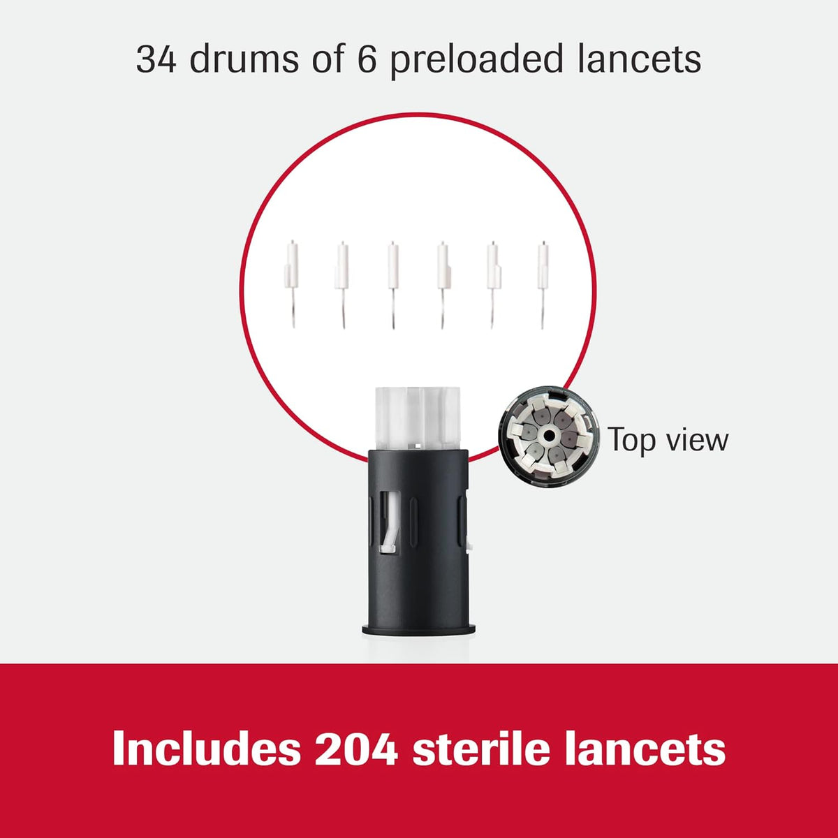 Accu-Chek FastClix Diabetes Lancets for Blood Glucose Testing, 204 Count | Compatible with the Accu-Chek FastClix lancing device